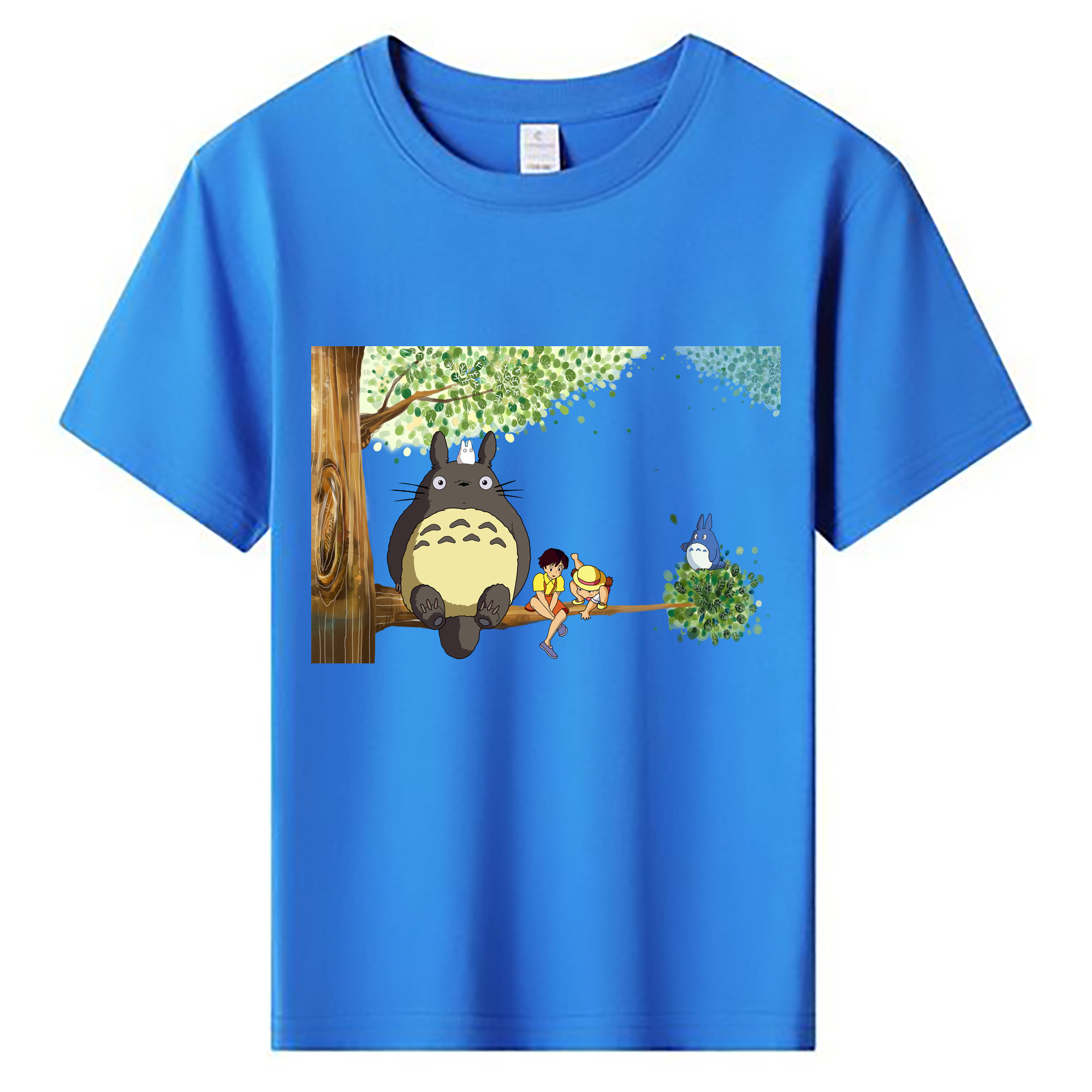 （画像用） となりのトトロ 草壁メイ 草壁サツキ My Neighbor Totoro Satsuki Kusakabe Mei Kusakabe 綿100％キッズTシャツ（フロントプリント）